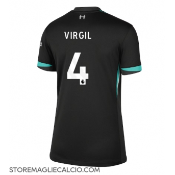 Liverpool Virgil van Dijk #4 Maglia Gara Trasferta Repliche 2024-25 Donna